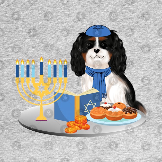 Hanukkah Tri-Colored Cavalier King Charles Spaniel by Cavalier Gifts